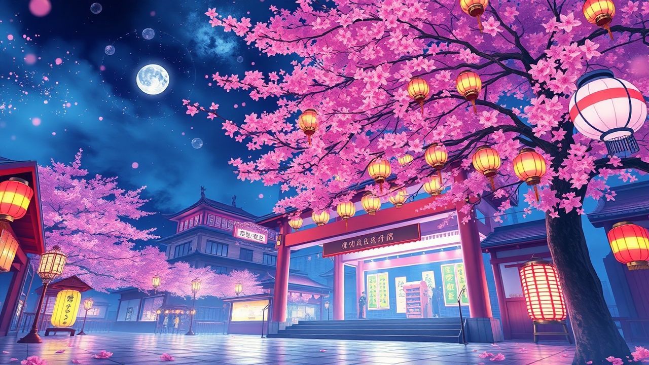 Pastel Cherry Blossom Festival Magic