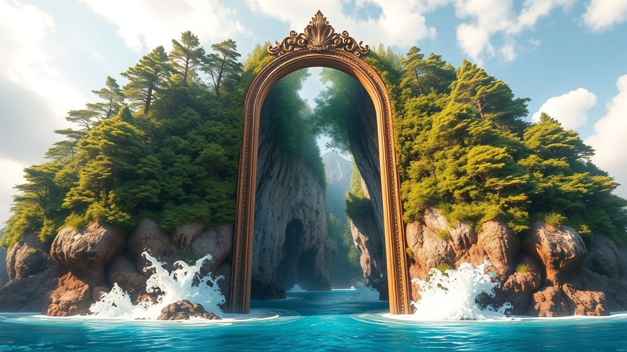 Surreal Door Ocean Opening