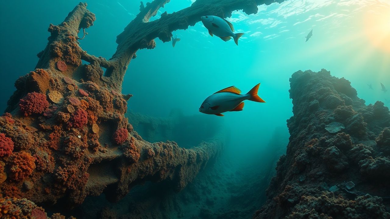 Deep Shipwreck Coral Encrusted