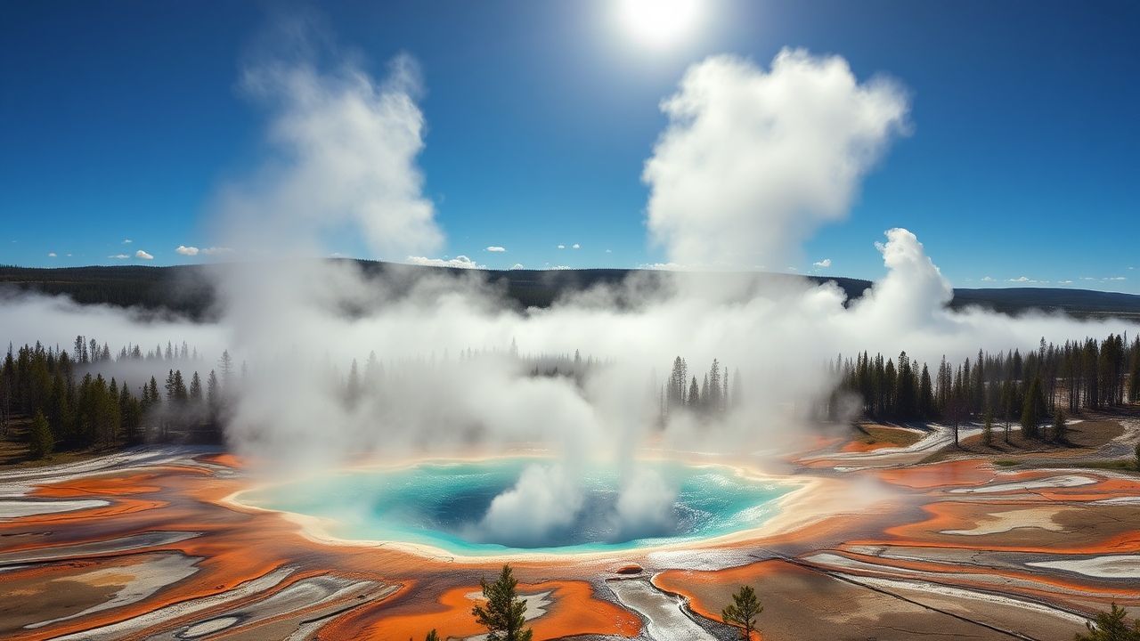 Pristine Grand Prismatic Rainbow in Spring