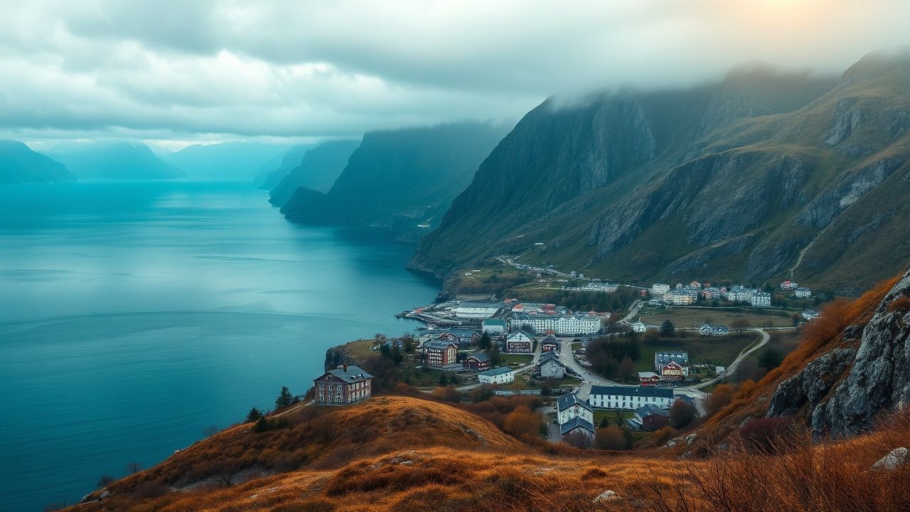 Northern Norway Fjord Cliffs Drama