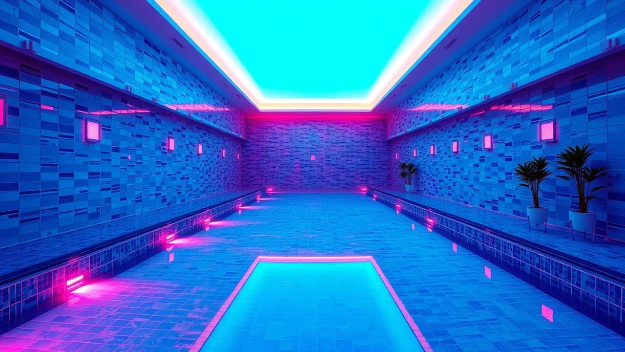 Digital Liminal Pool Empty