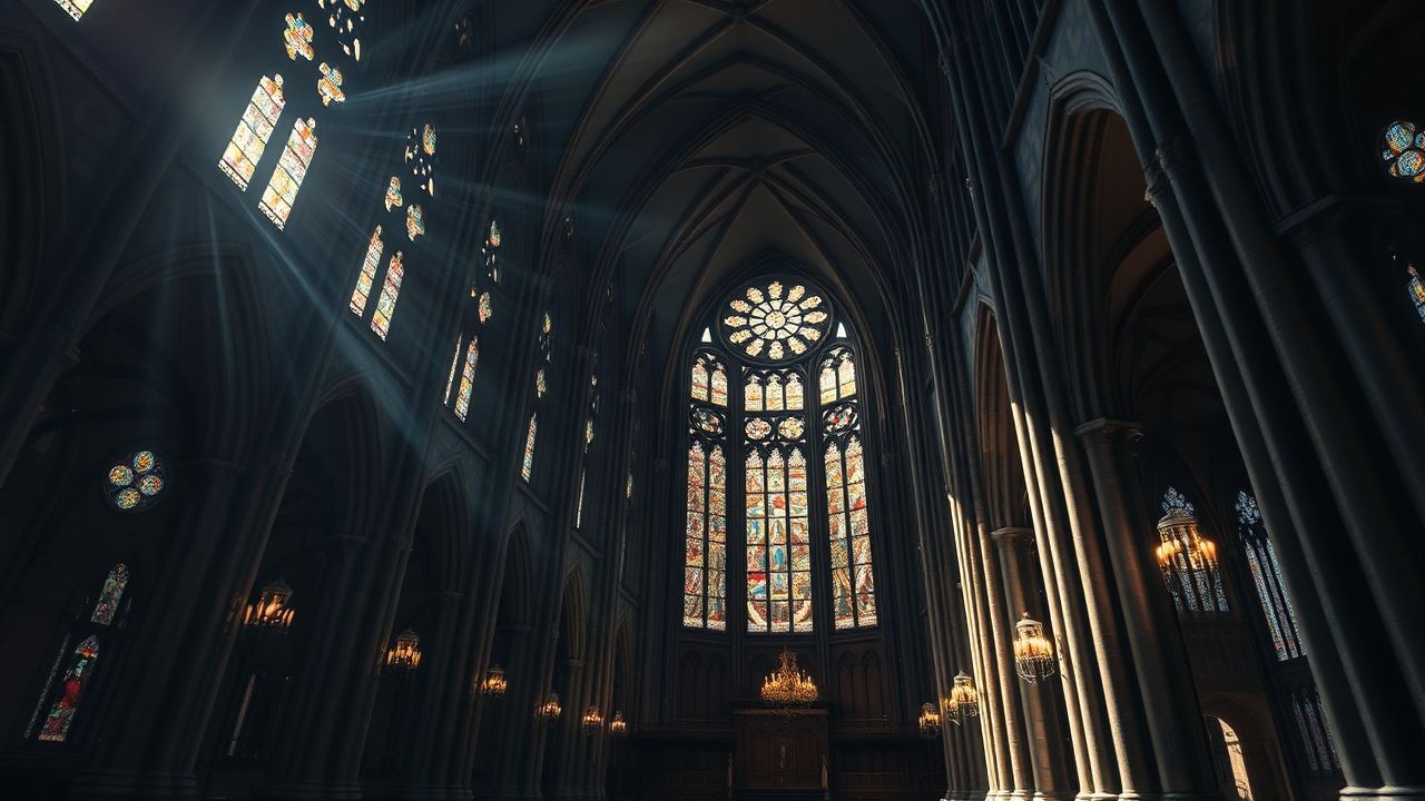 Haunting Gothic Cathedral Candlelight Drama