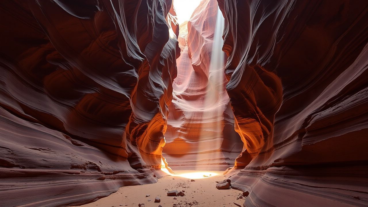Lush Slot Canyon Narrow Glow