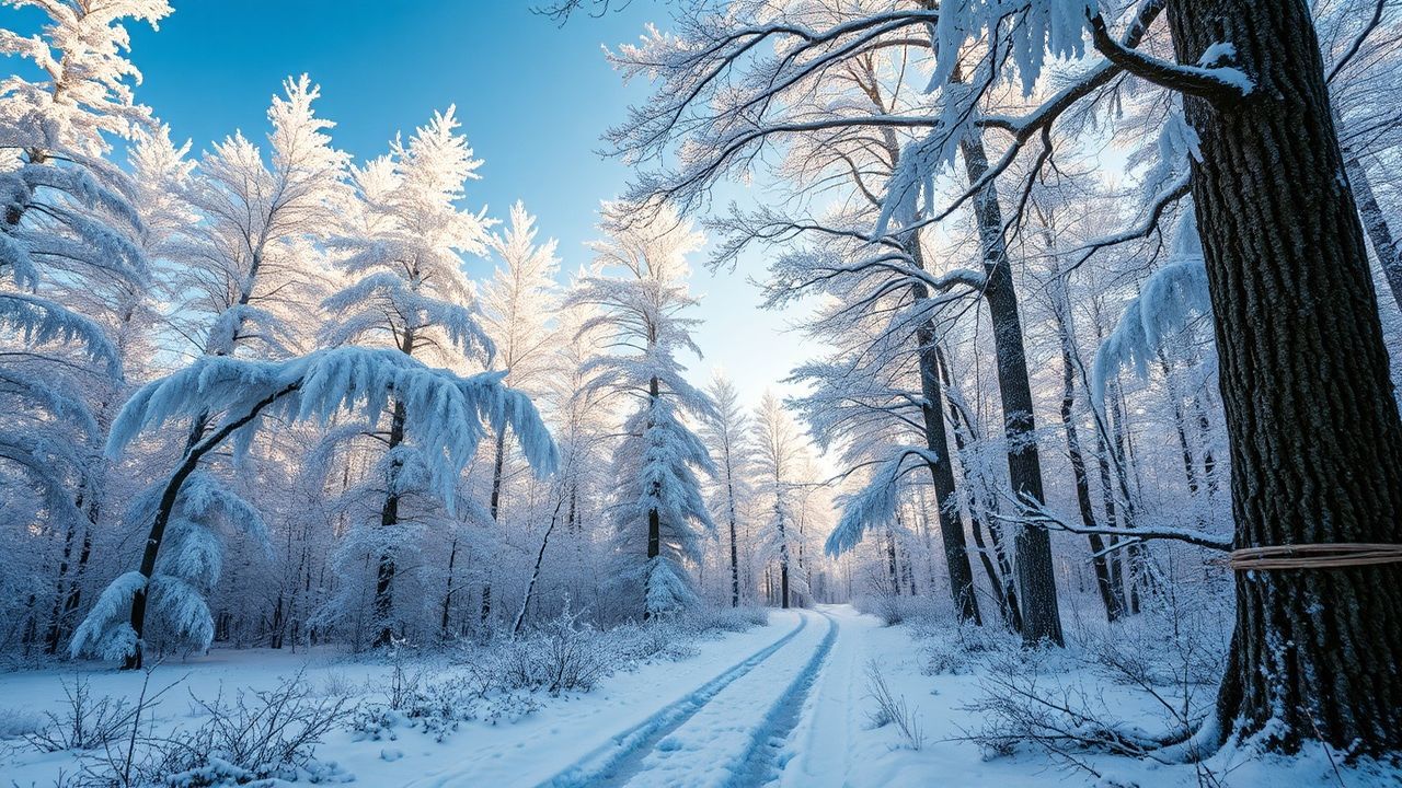 Wild Forest Ice Covered Frozen
