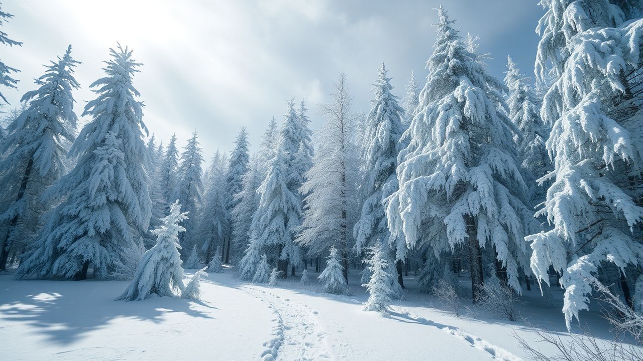 Glorious Forest Ice Covered Frozen