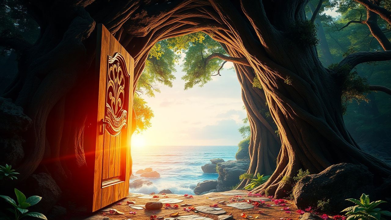 Otherworldly Door Ocean Opening