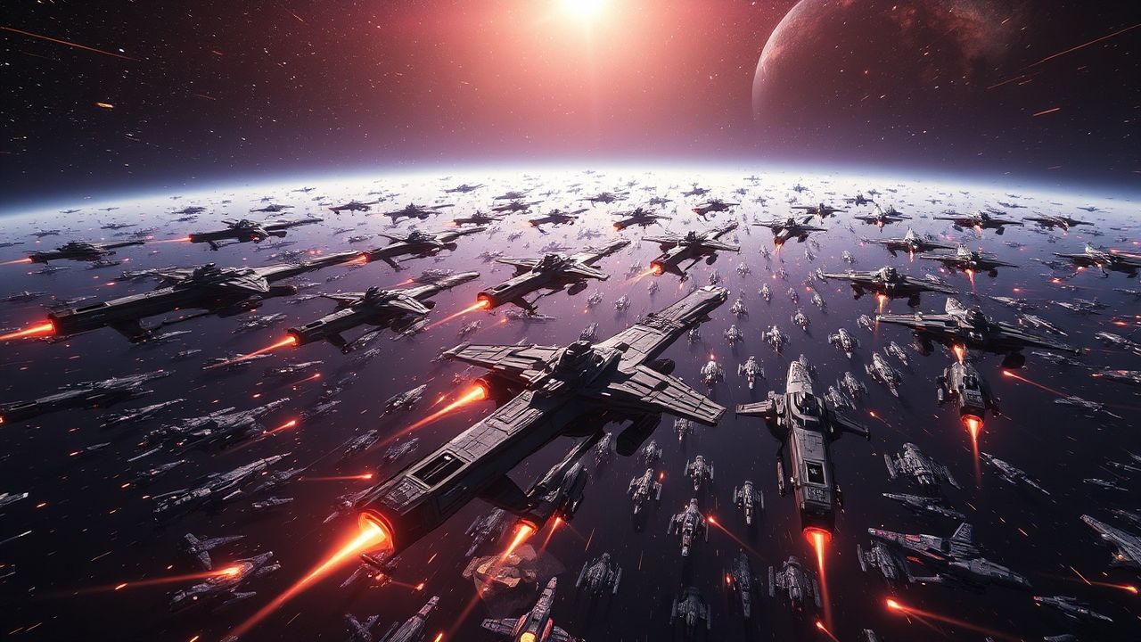 Colossal Space Fleet Hundreds