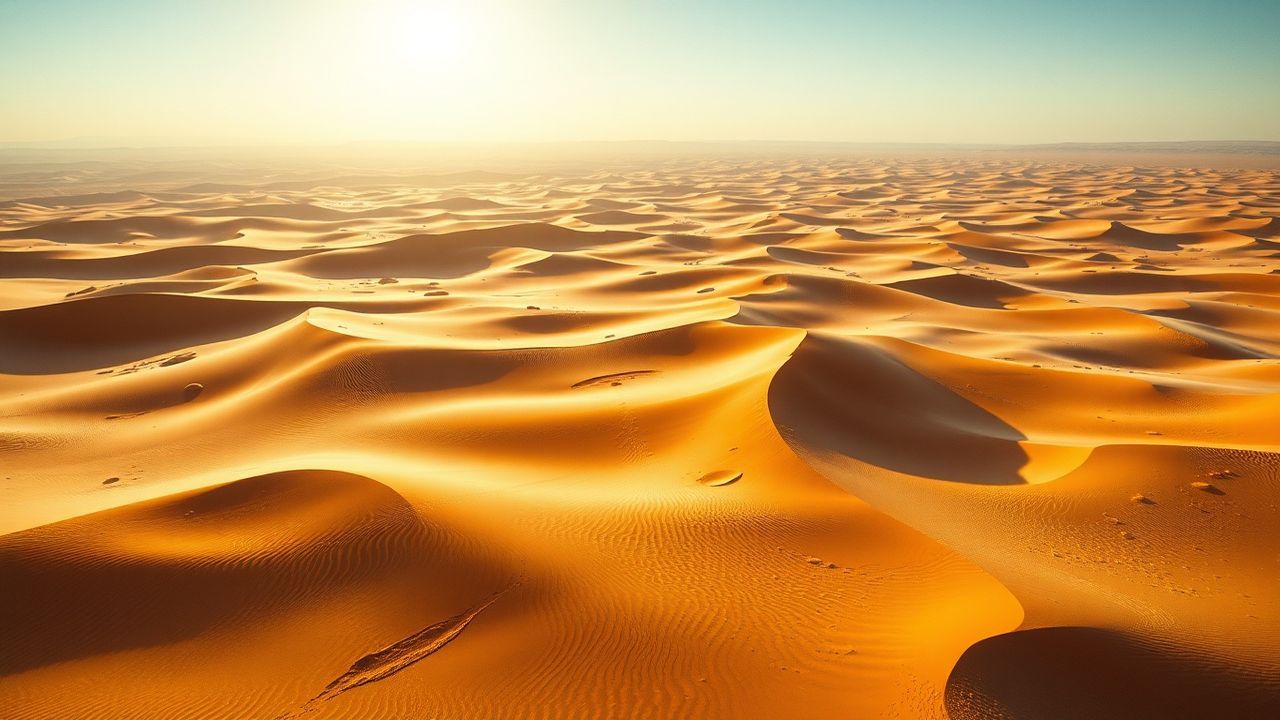 Breathtaking Sand Dunes Shadows from Above