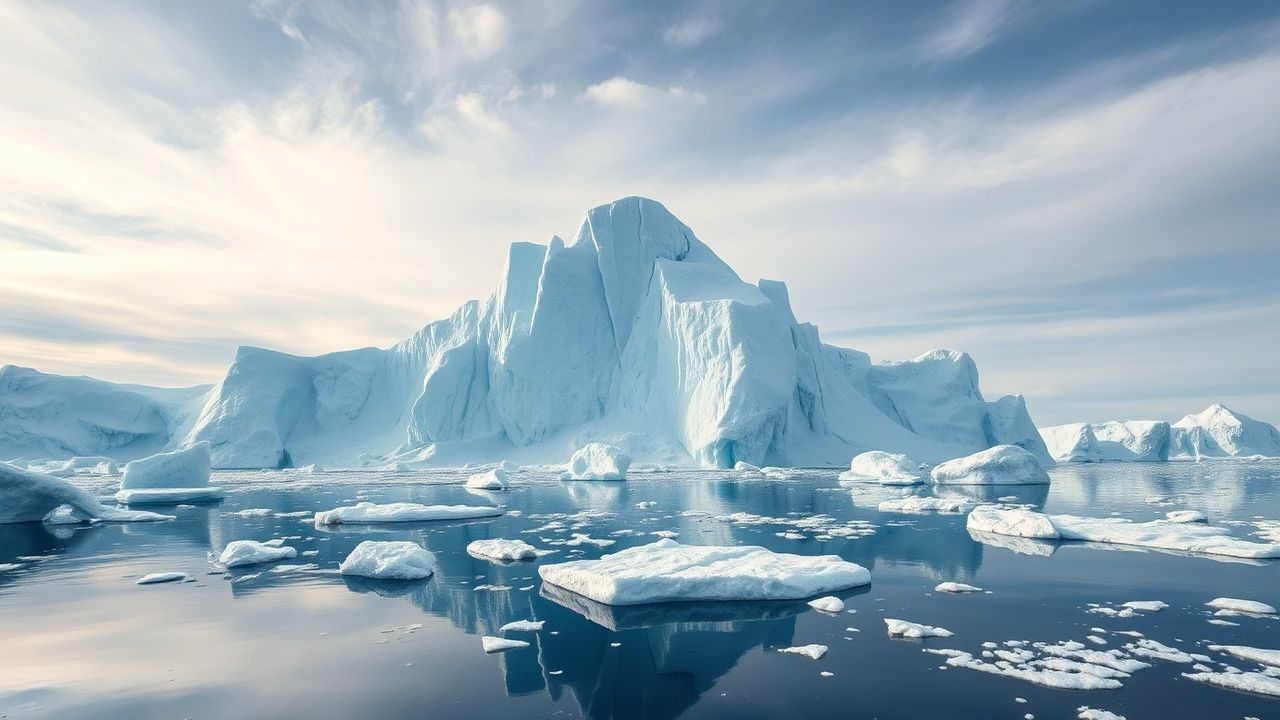 Ethereal Iceberg Sculpture Floating