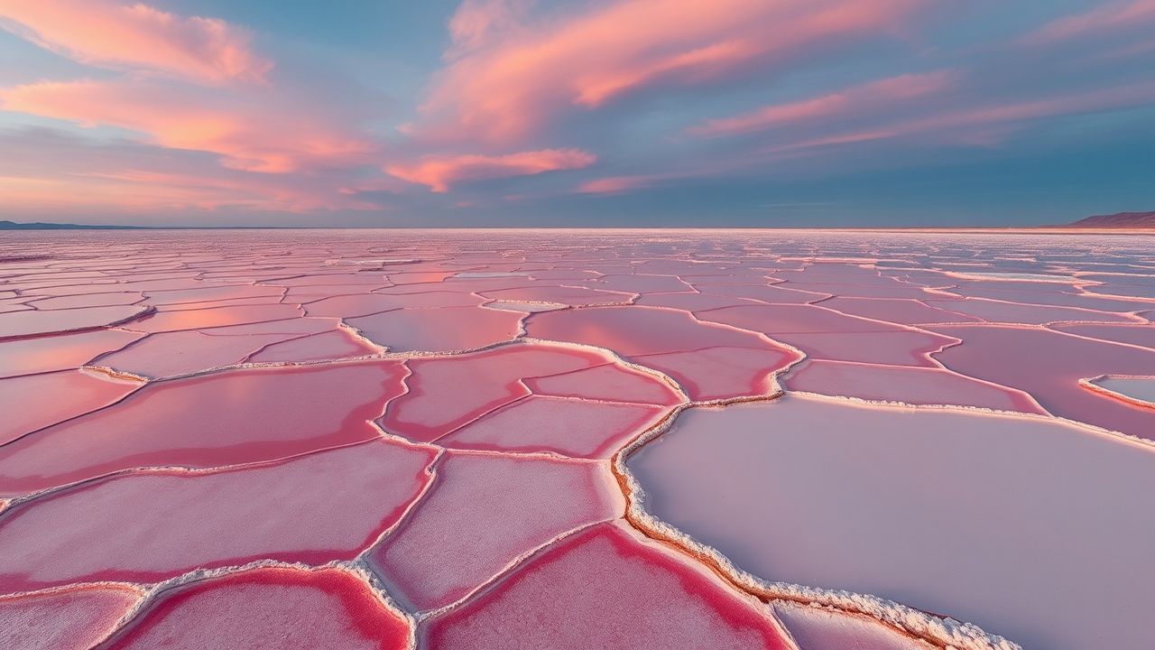 Glorious Salt Ponds Pink from Above