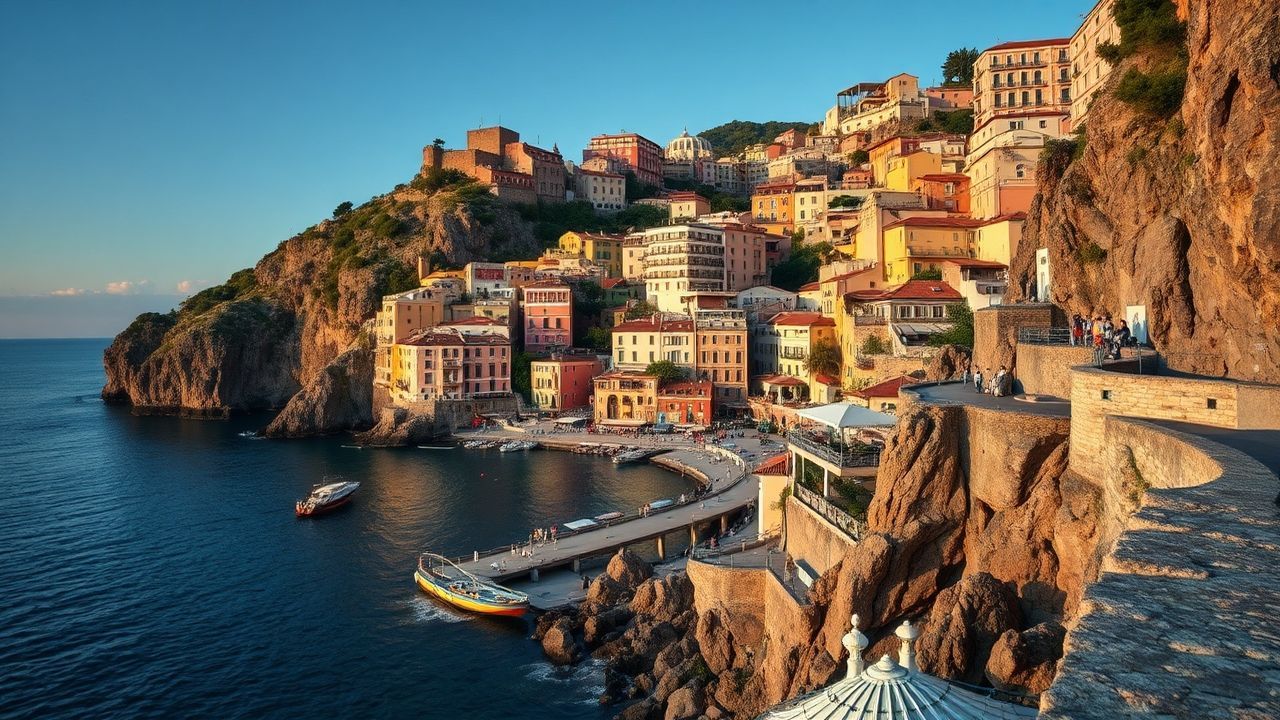 Coastal Amalfi Coast Coast Colorful Drama