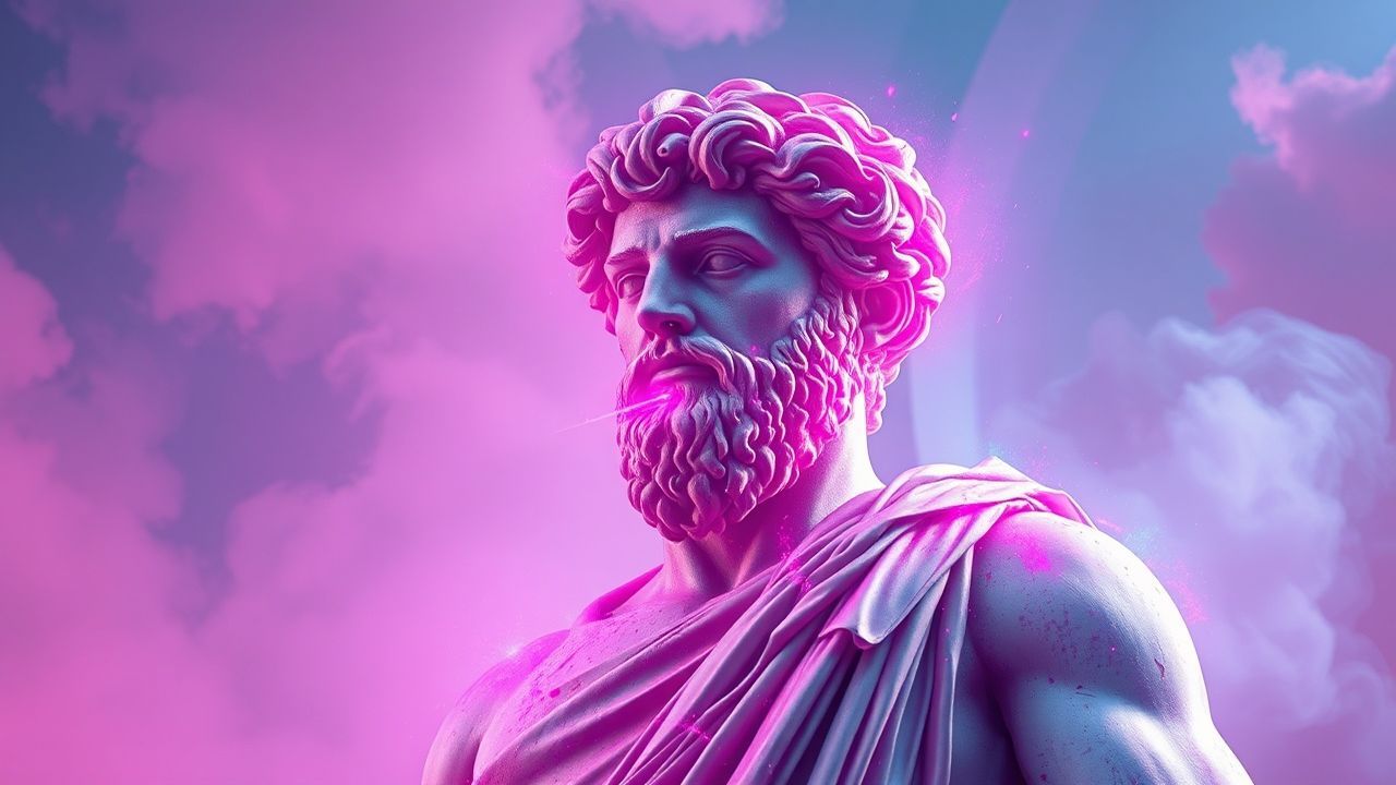 Pastel Greek Statue Glitch