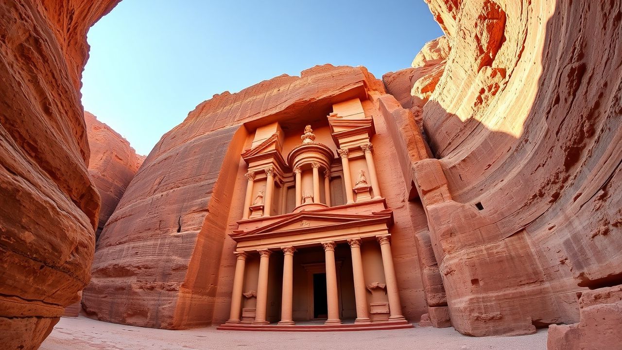 Magnificent Petra Treasury Carved Ruins