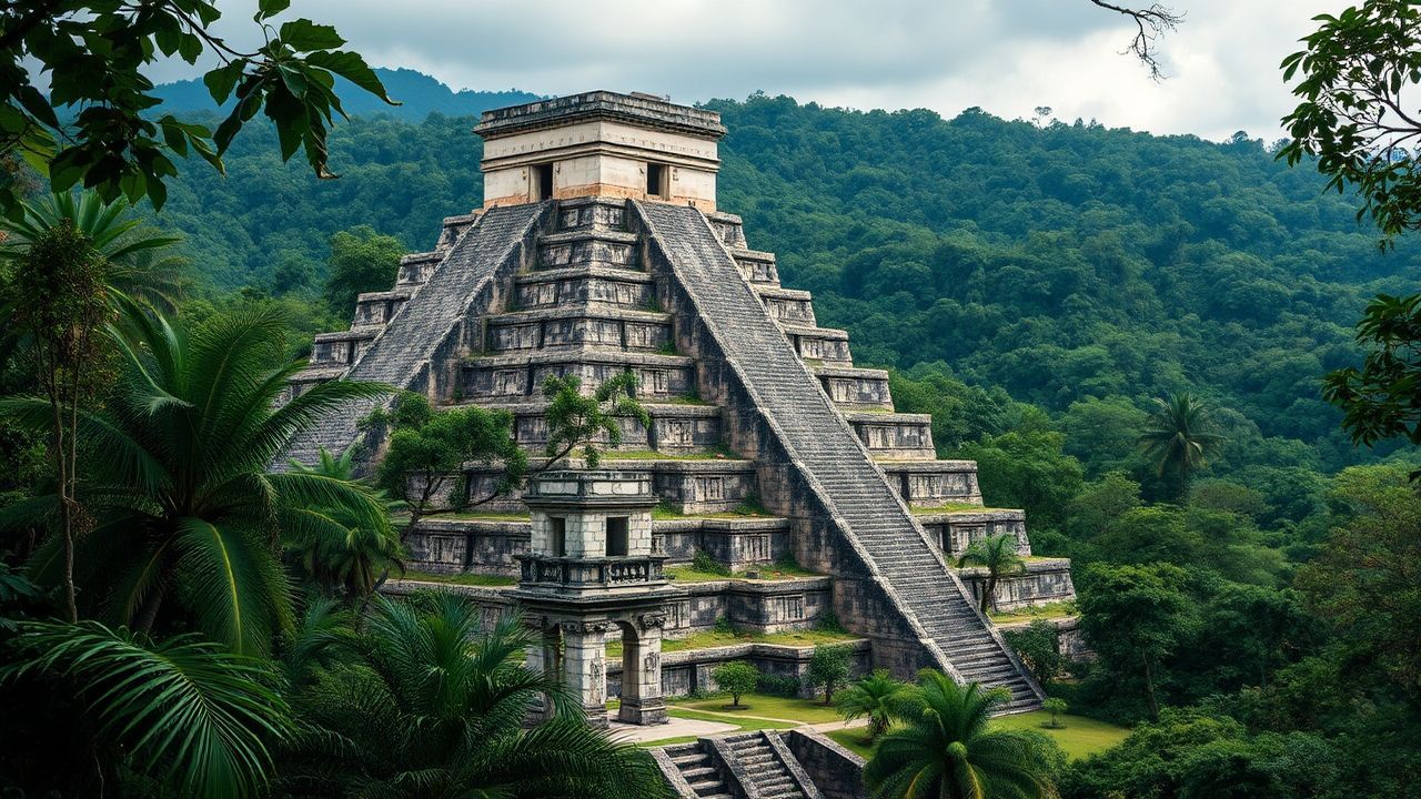 Lost Mayan Pyramid Jungle Ruins