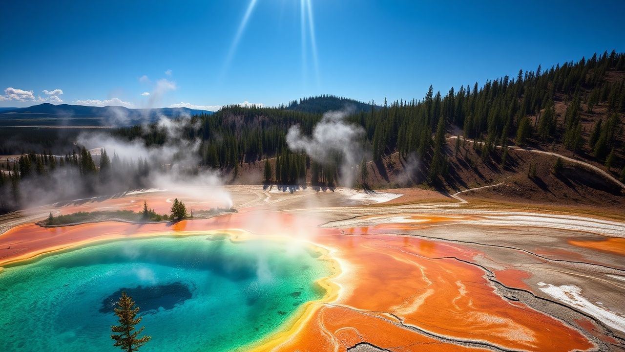 Glorious Yellowstone Grand Prismatic in Spring