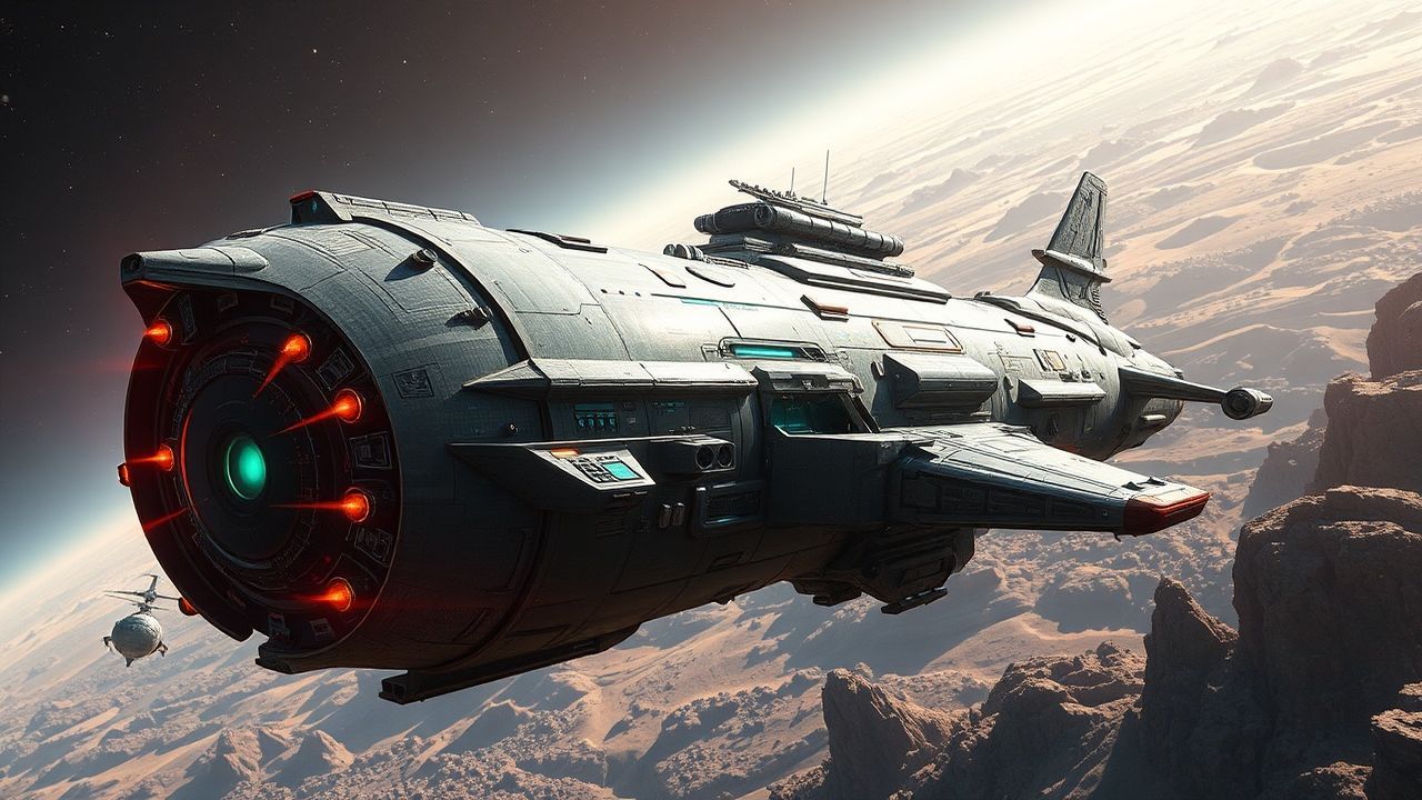 Futuristic Bioship Organic Spacecraft