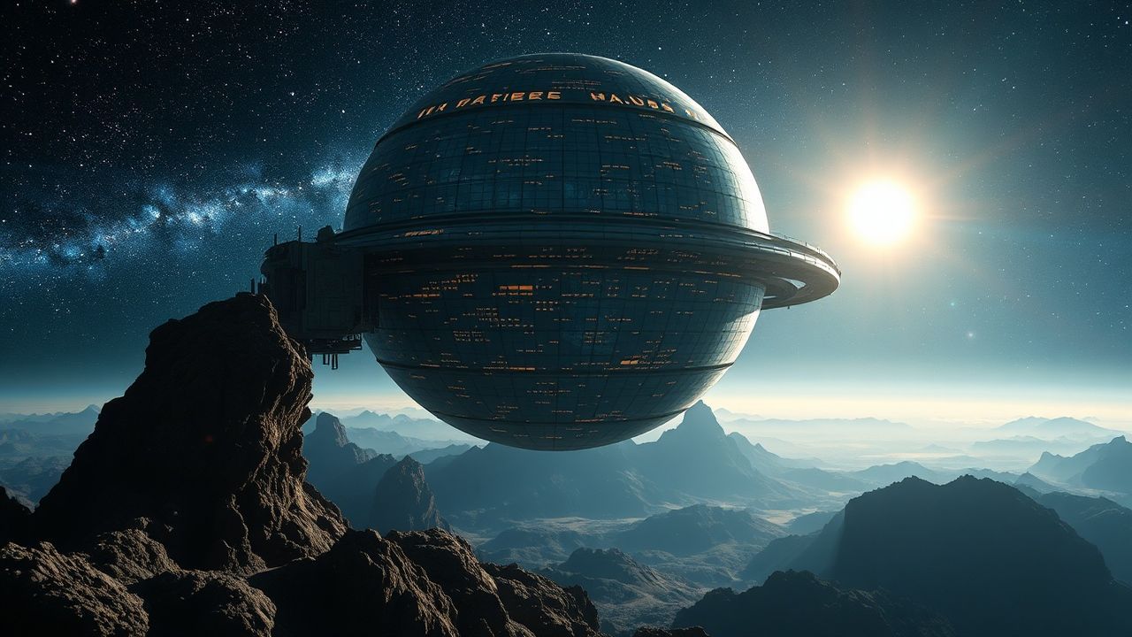 Luminous Dyson Sphere Megastructure