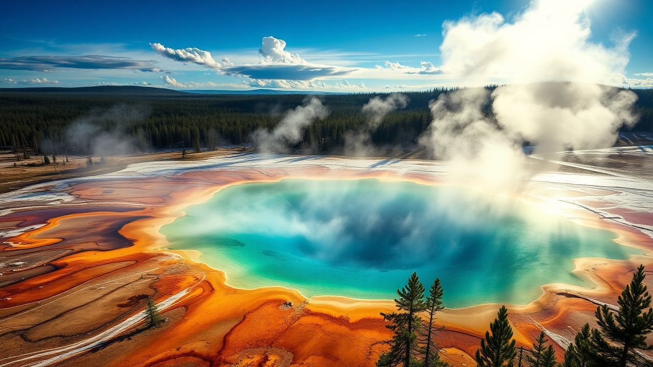 Haunting Grand Prismatic Rainbow in Spring