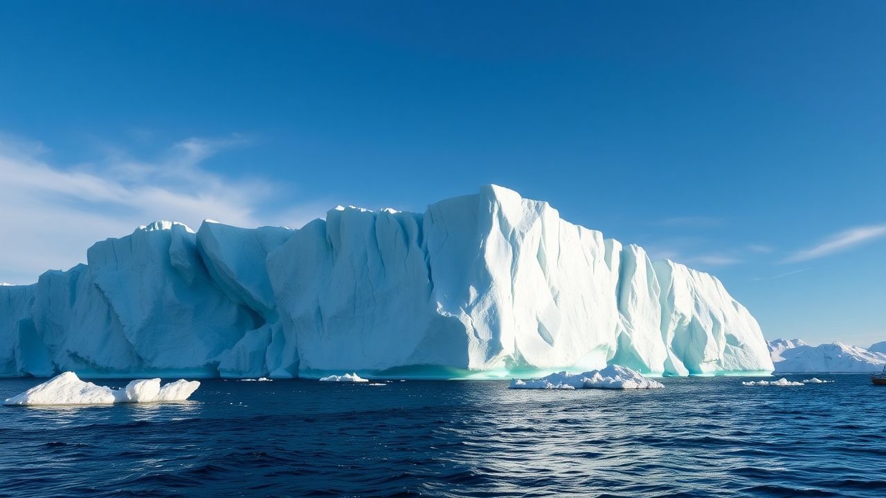 Mesmerizing Iceberg Sculpture Floating