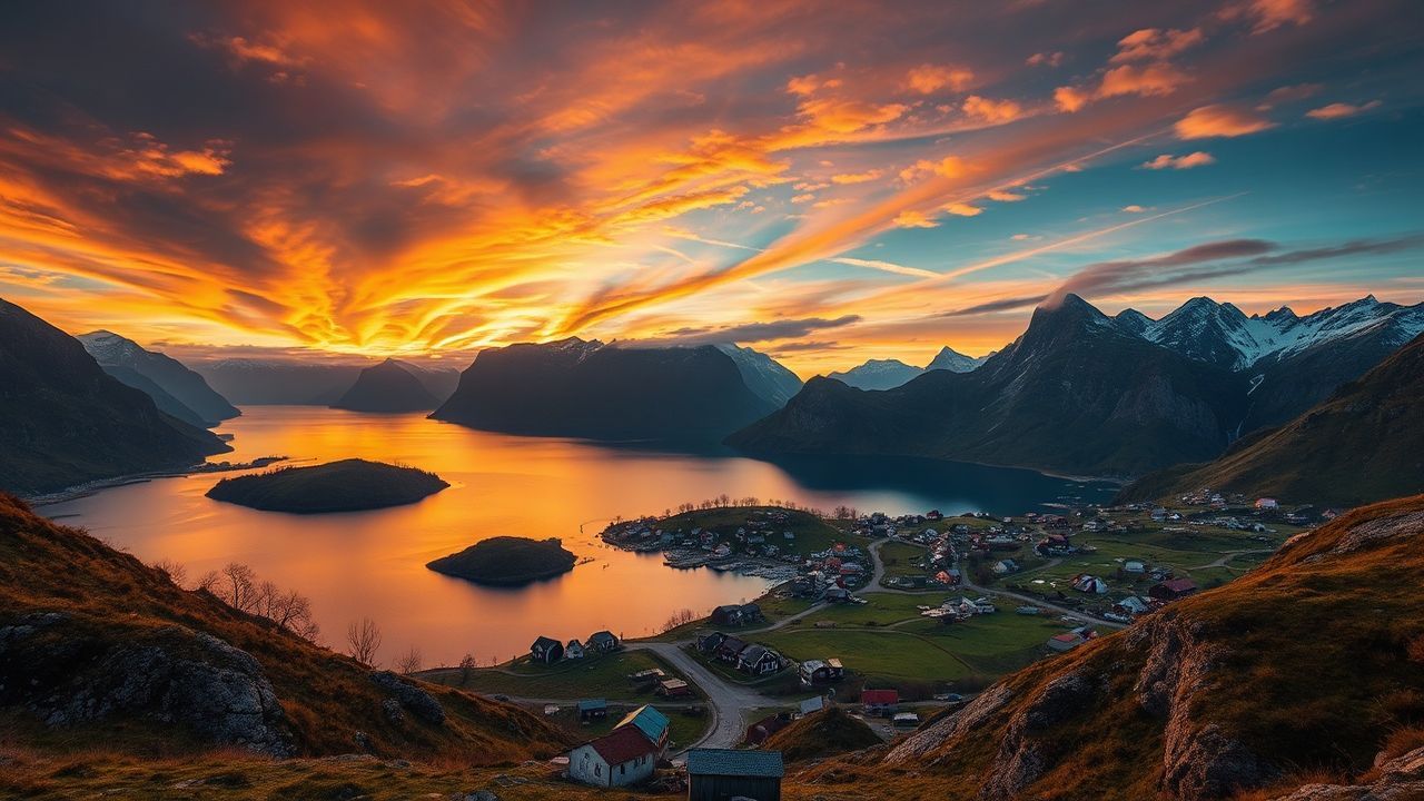 Fjord Norway Lofoten Islands Drama