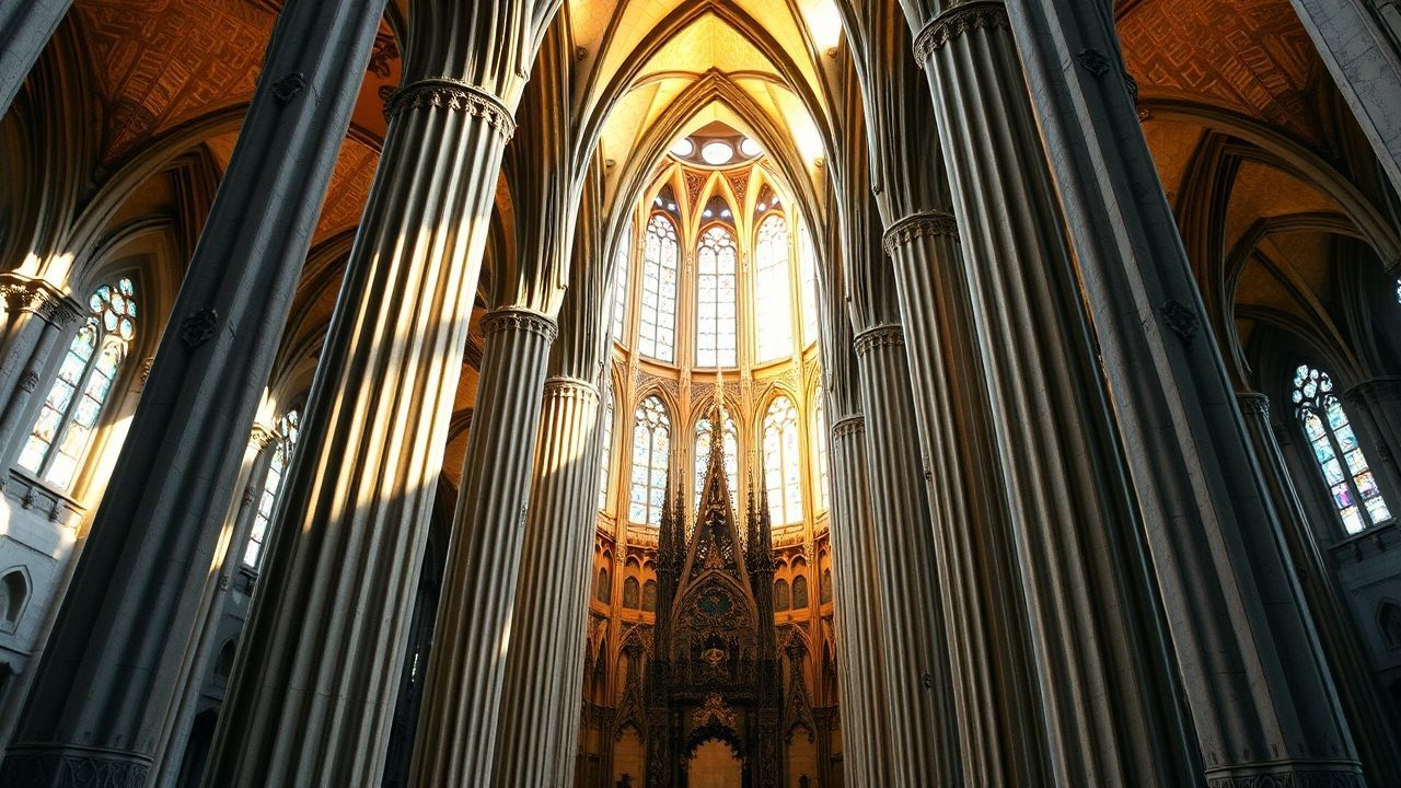 Towering Sagrada Familia Interior