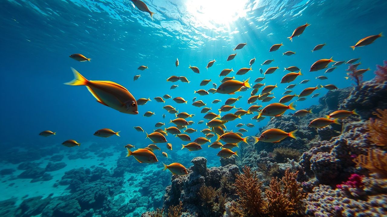 Oceanic Coral Reef Vibrant