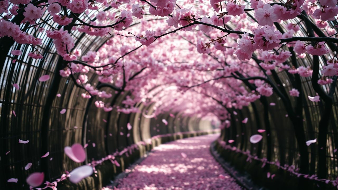 Majestic Japan Cherry Blossom in Spring