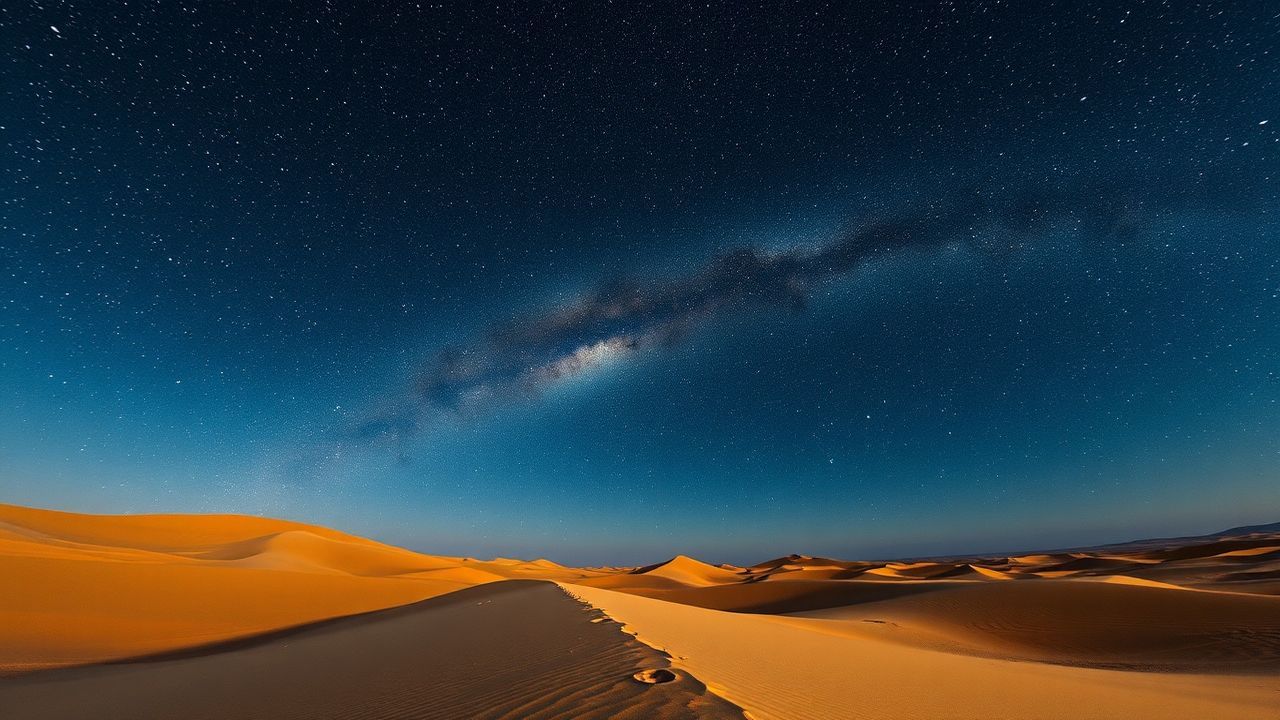 Towering Desert Milky Way by Night