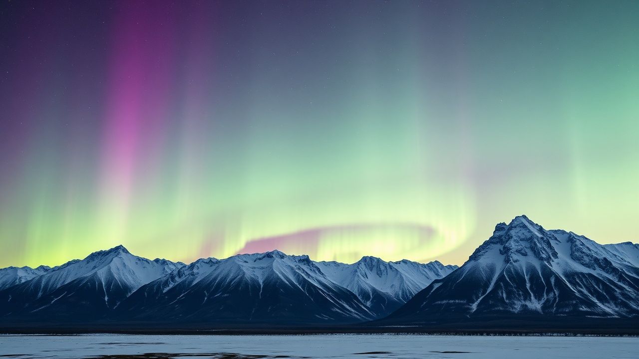 Stunning Arctic Northern Lights in Winter