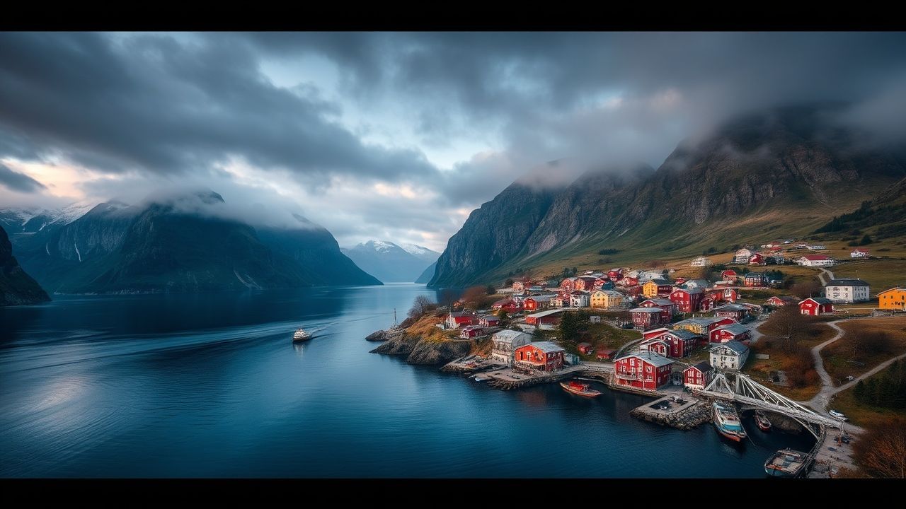 Alluring Norway Fjord Cliffs Drama