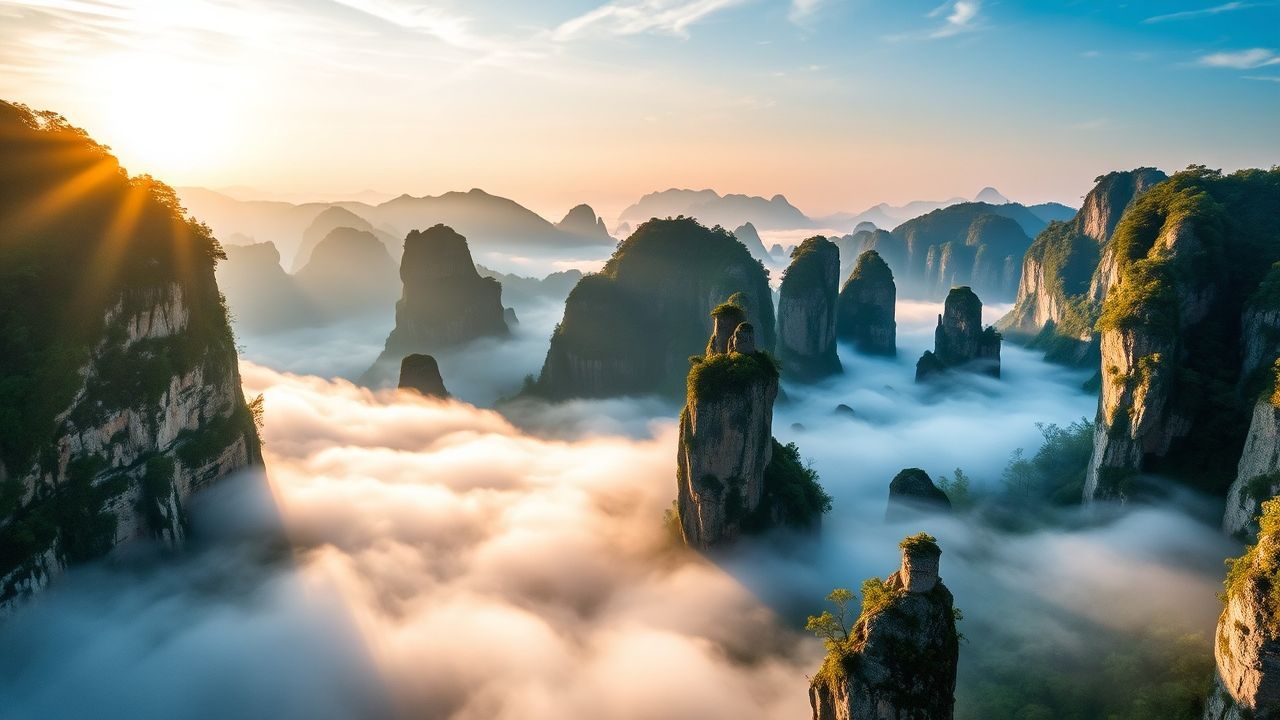 Alluring China Zhangjiajie Avatar in the Mist