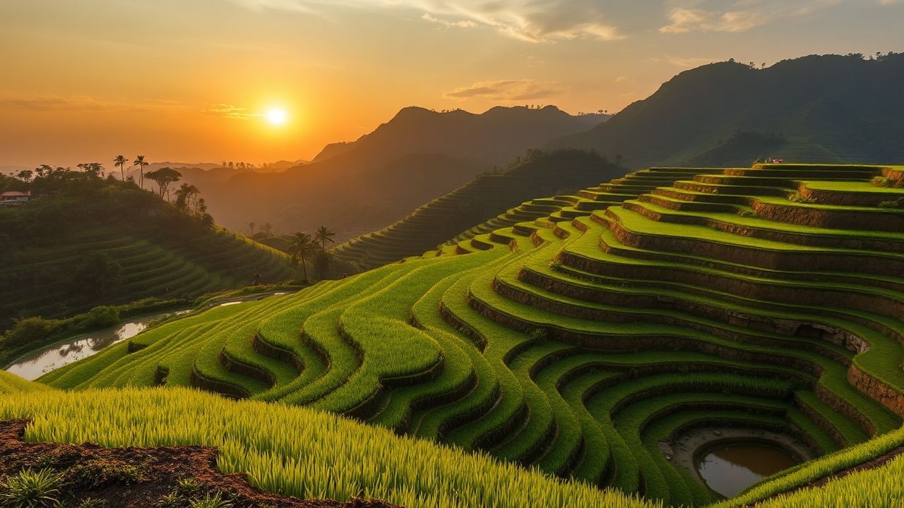 Fierce Bali Rice Terraces Reflections