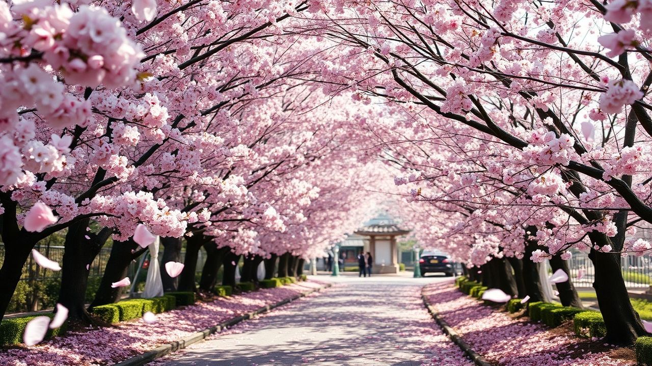 Celestial Japan Cherry Blossom in Spring
