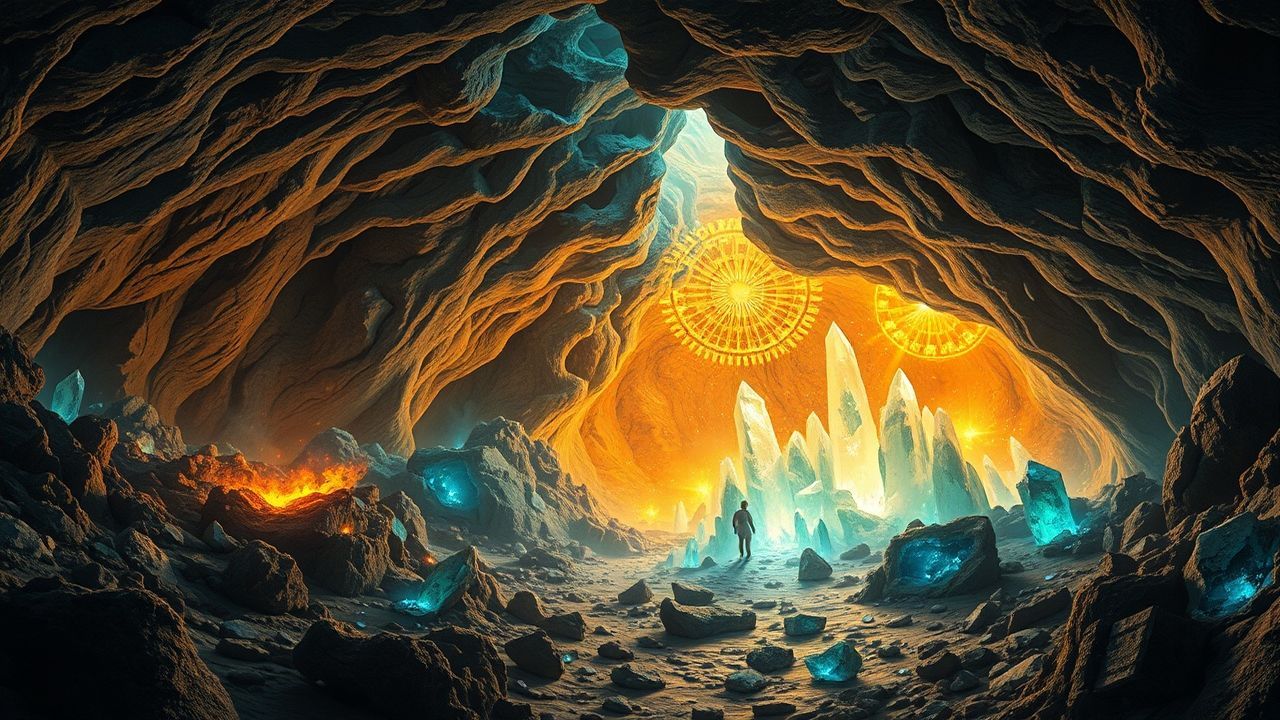 Enchanted Cave Gems Formations Crystal