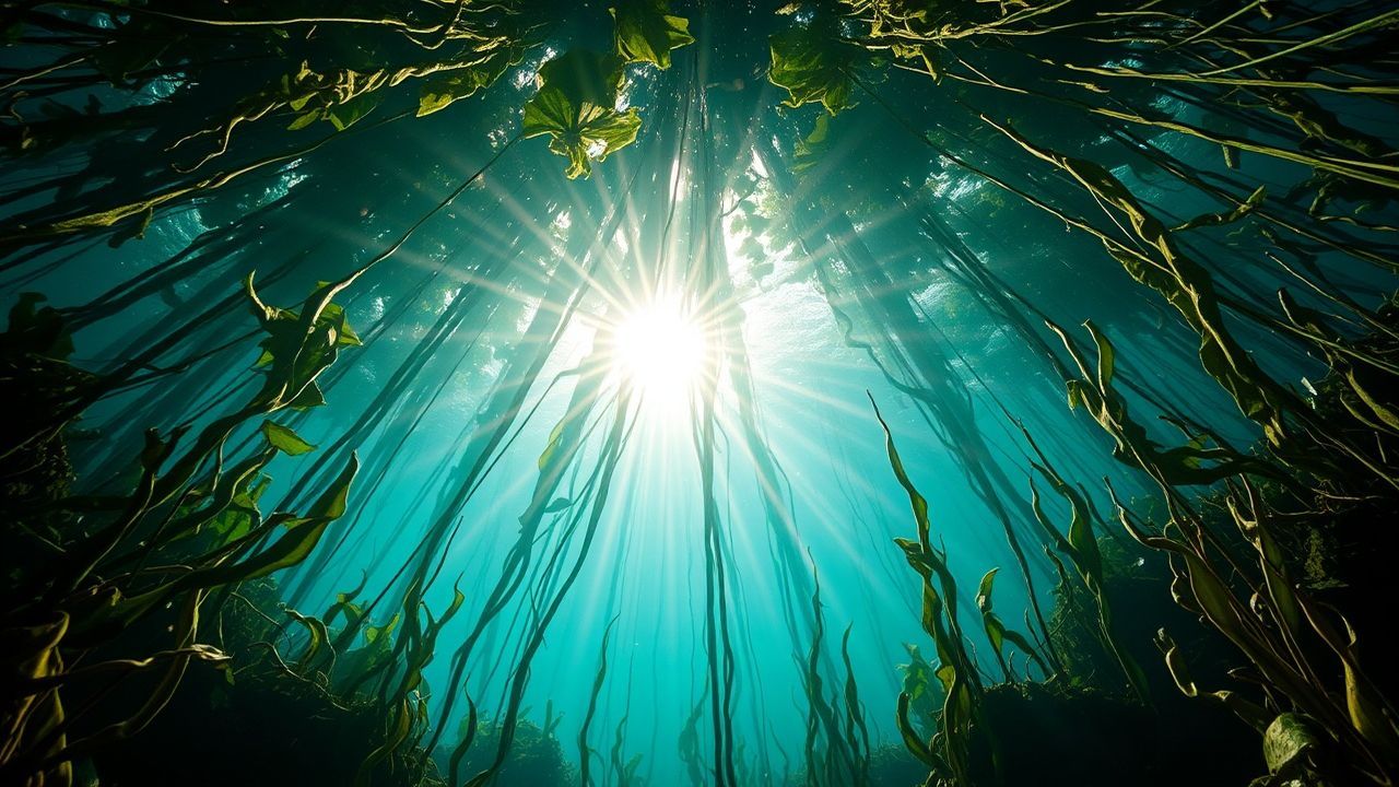 Vibrant Kelp Forest Cathedral Depths