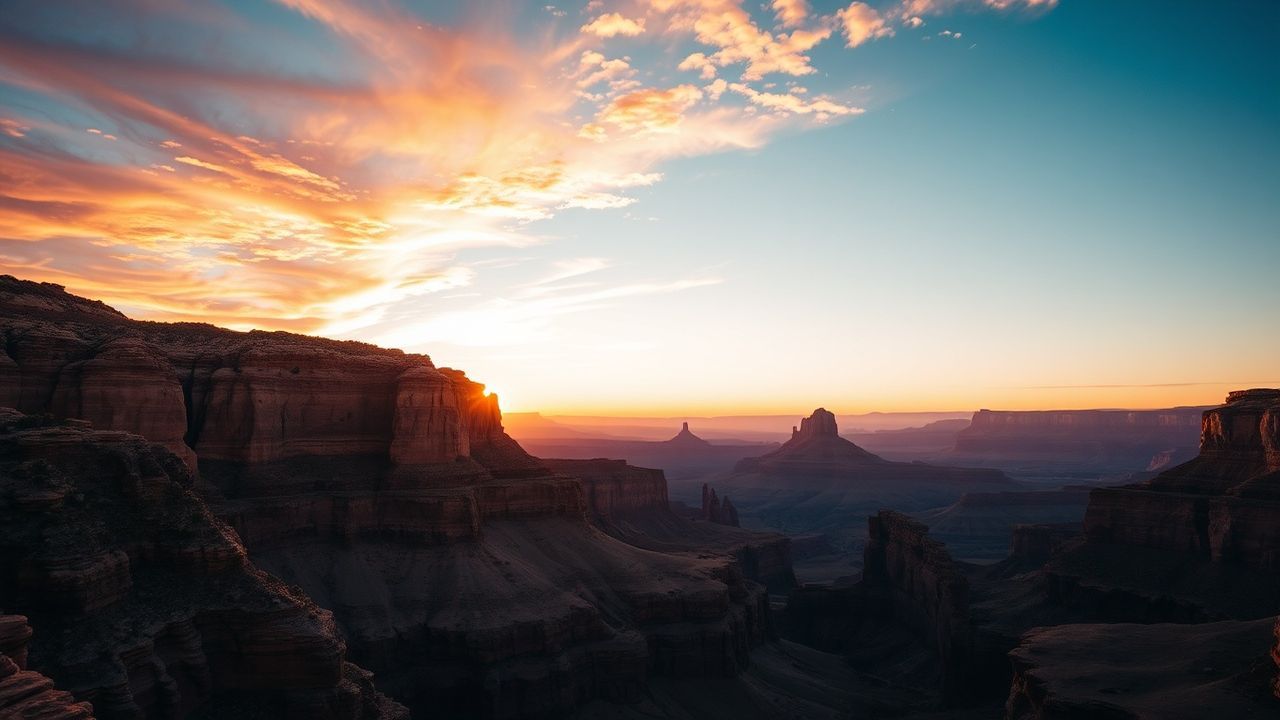 Stunning Grand Canyon Red at Sunrise