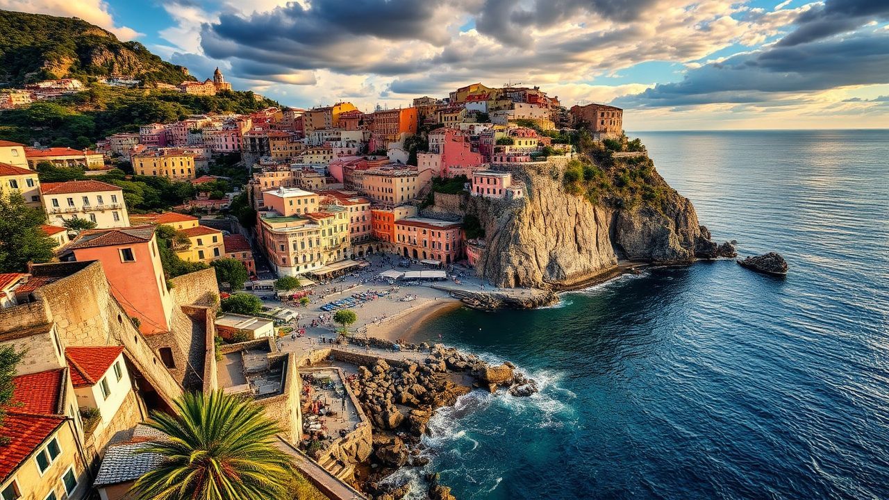 Picturesque Amalfi Coast Coast Colorful Drama
