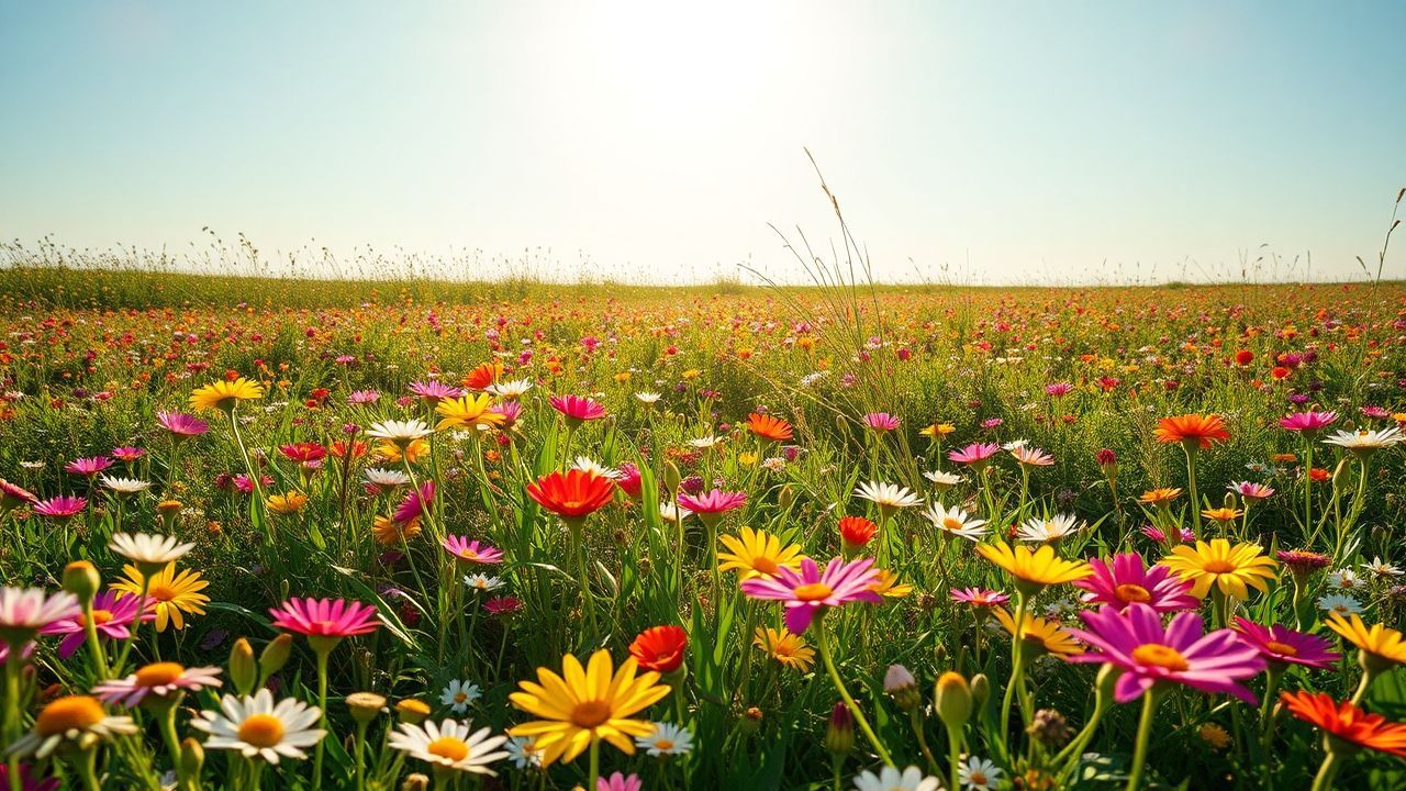 Celestial Meadow Wildflowers Carpet in Spring