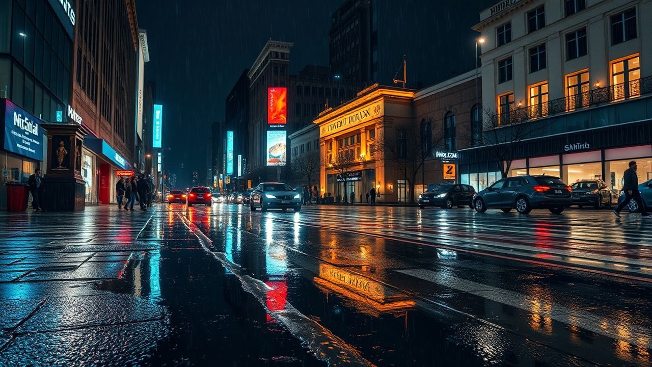 Exquisite Street Reflections Lights in the Rain