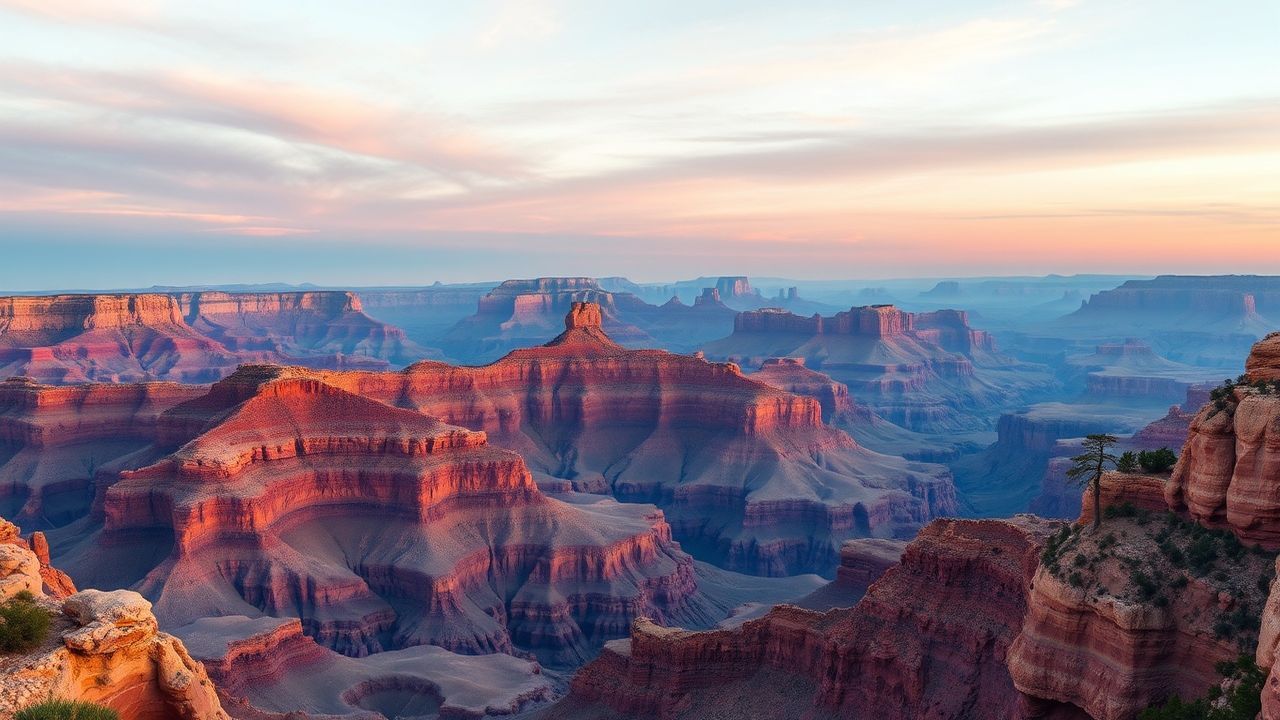 Vibrant Grand Canyon Red at Sunrise
