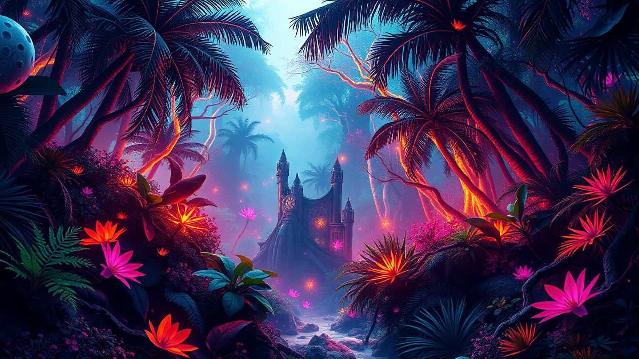 Stellar Alien Jungle Bioluminescent