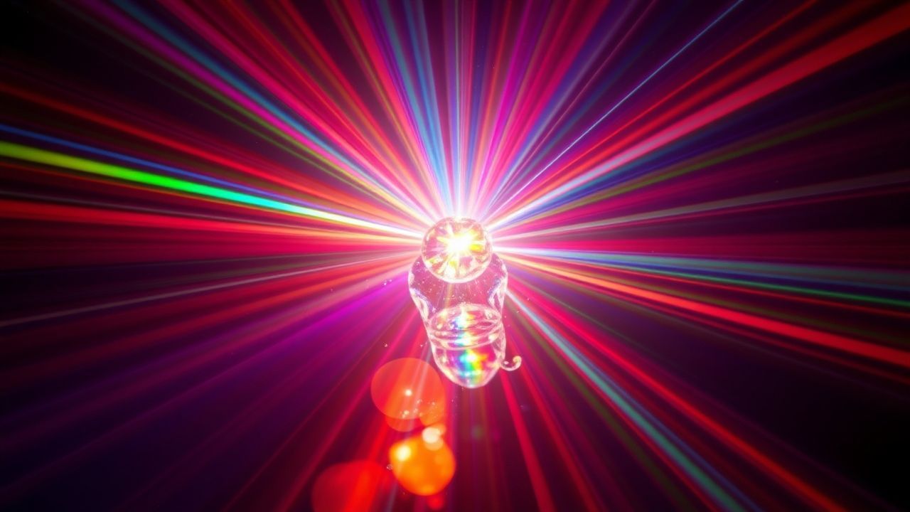 Shimmering Prismatic Light Rainbow Crystal