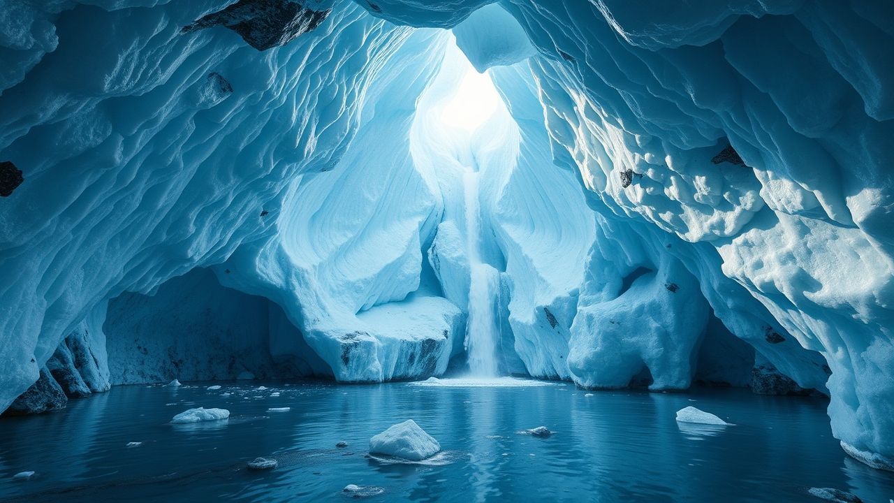 Resplendent Ice Cave Interior Crystal