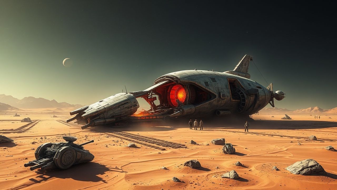 Striking Crashed Alien Ship Ruins