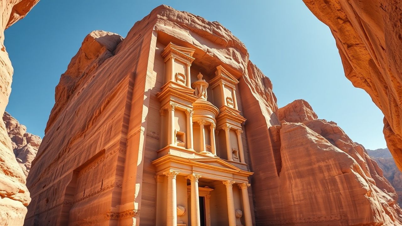 Pristine Petra Treasury Carved Ruins