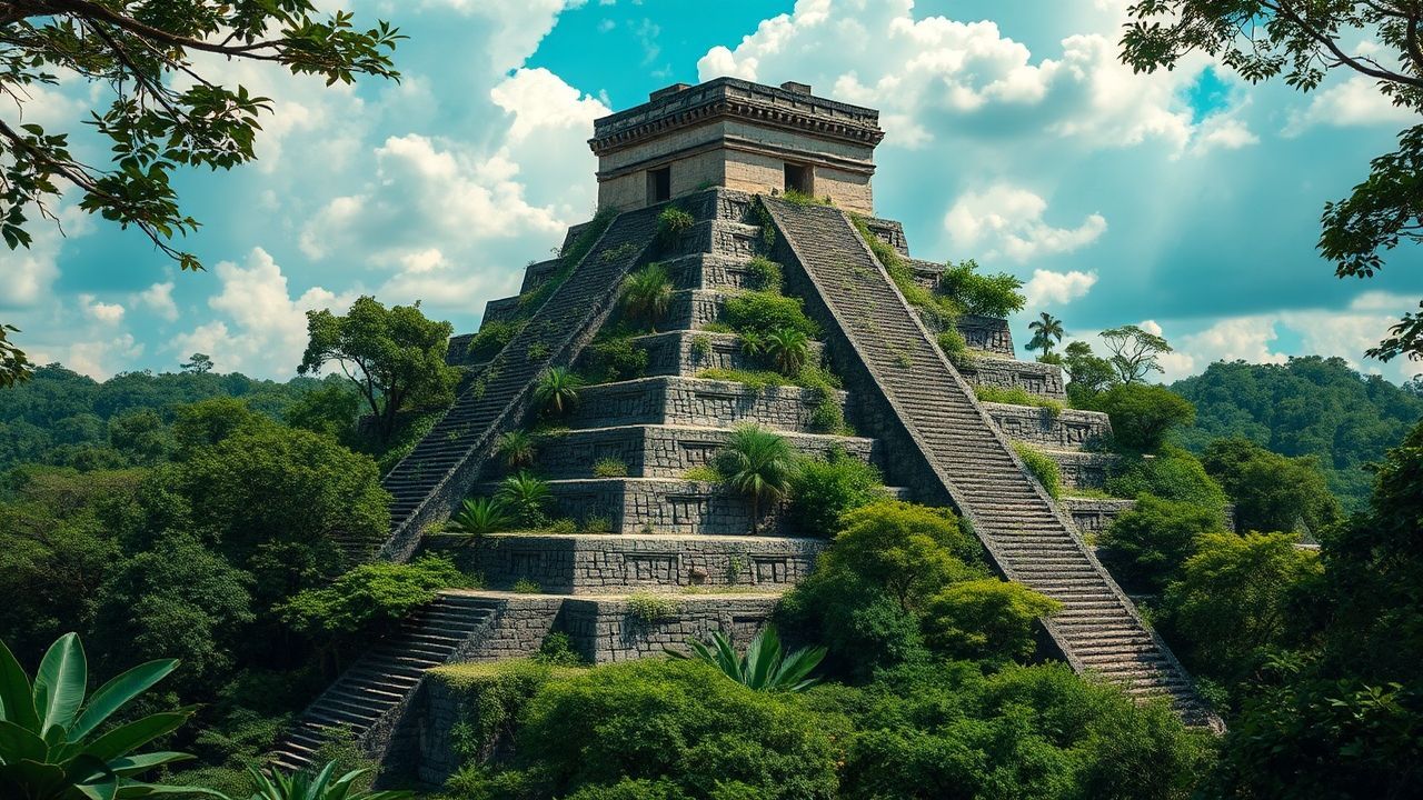 Stellar Mayan Pyramid Jungle Ruins