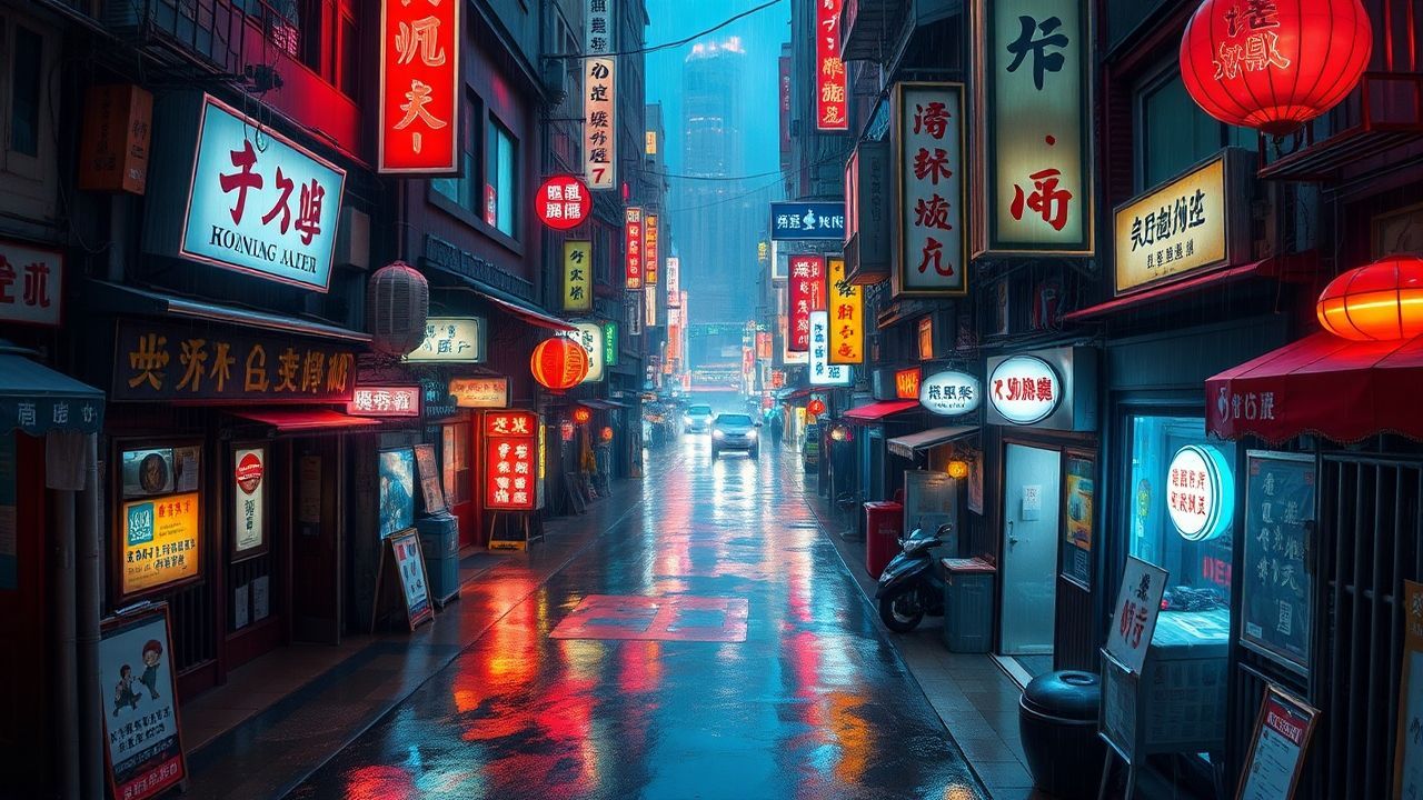 Arcane Hong Kong Alley Neon Dreams