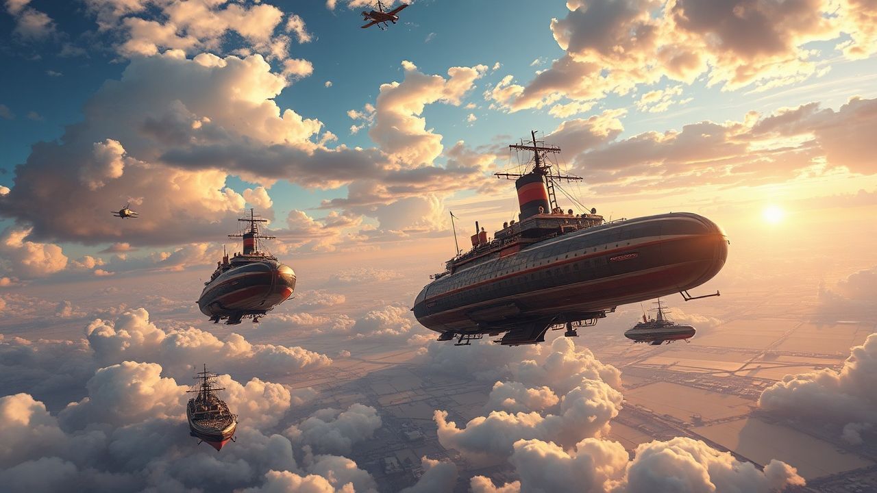 Riveted Airship Fleet Victorian