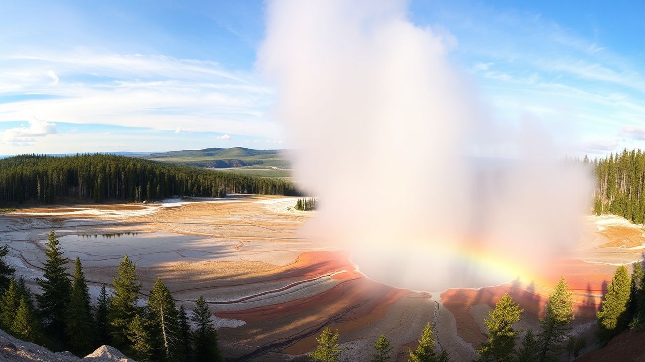 Awe-Inspiring Grand Prismatic Rainbow in Spring